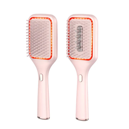 Red Light Therapy Electric Scalp Massager Comb | Anti-Hair Loss Vibration &amp; Oil Applicator Brush
