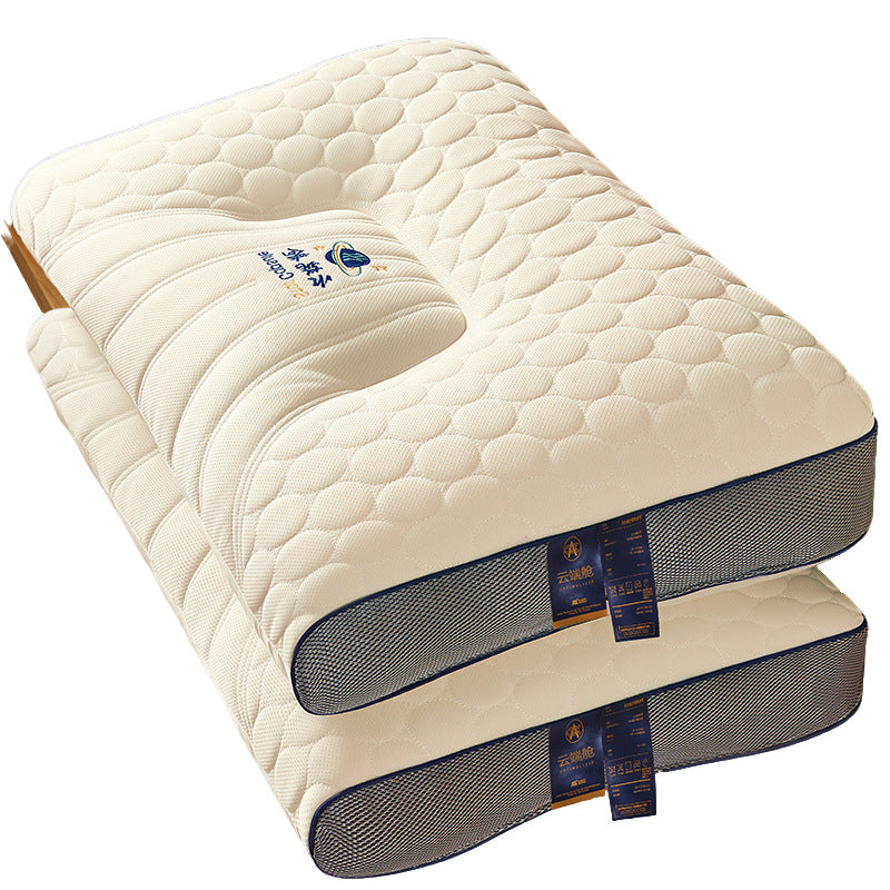 A Pair of Thai Latex Pillows for Home Use Natural Rubber Single Dormitory Student Cervical Spine Pillow Core to Help Sleep